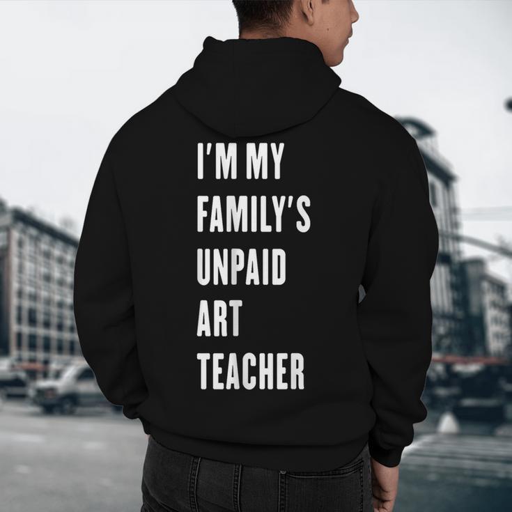 Funny Art Teacher Men's Hoodie Back Print, novelty gifts, funny gifts