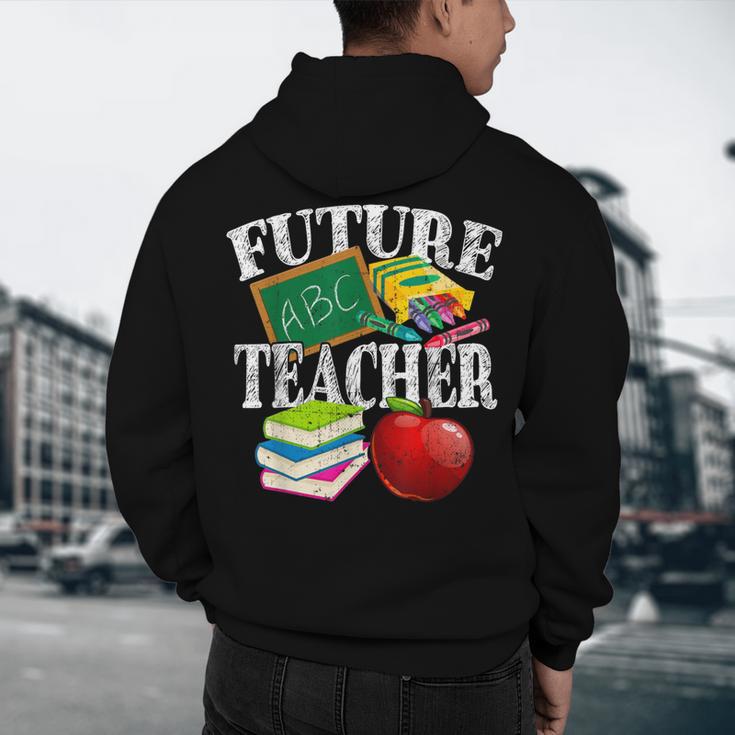 Future Teacher With Canyon And Book Teacher Men Women Girls Kids Men's Hoodie Back Print, novelty gifts, funny gifts
