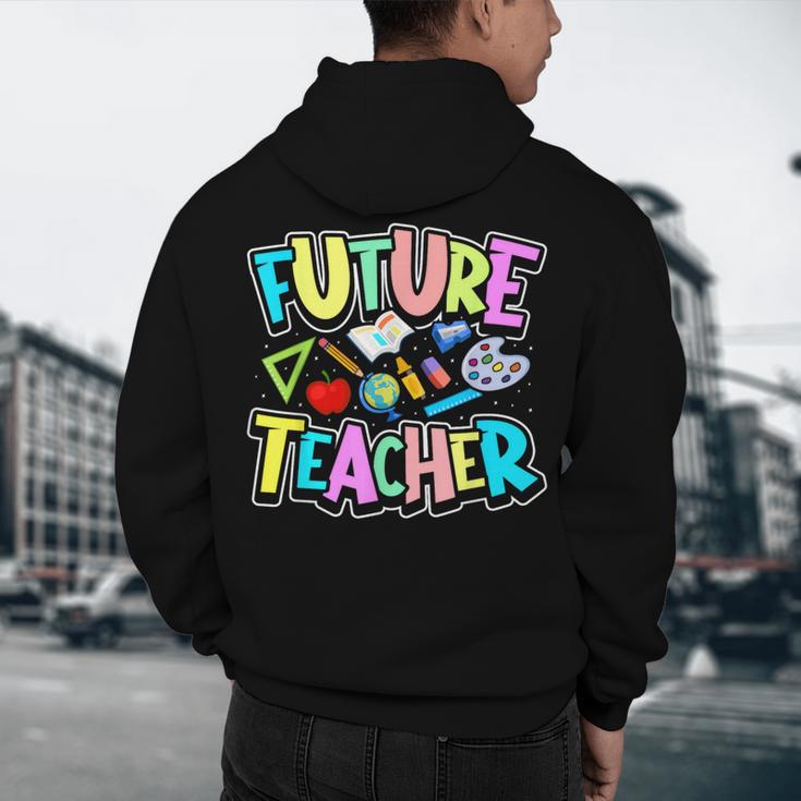 Future Teacher Kid's Career Men's Hoodie Back Print, novelty gifts, funny gifts