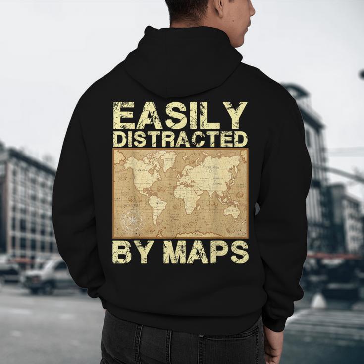 Geography Teacher Easily Distracted By Maps Men's Hoodie Back Print, novelty gifts, funny gifts Geography Teacher Easily Distracted By Maps Men's Hoodie Back Print, novelty gifts, funny gifts
