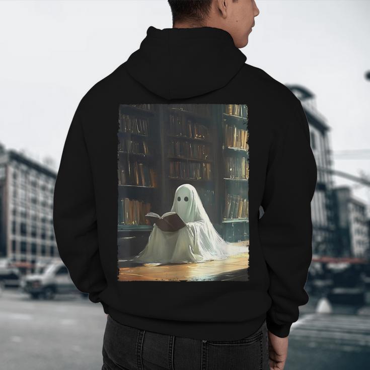 Ghost Library Halloween Book Reading Books Lover Teacher Men's Hoodie Back Print, novelty gifts, funny gifts Ghost Library Halloween Book Reading Books Lover Teacher Men's Hoodie Back Print, novelty gifts, funny gifts