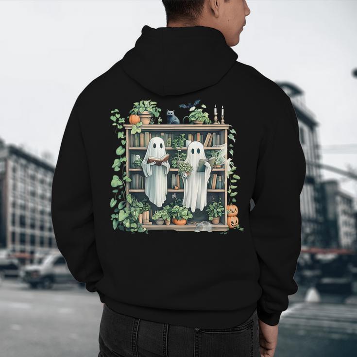 Ghost Plant Library Halloween Reading Books Teacher Vintage Men's Hoodie Back Print, novelty gifts, funny gifts Ghost Plant Library Halloween Reading Books Teacher Vintage Men's Hoodie Back Print, novelty gifts, funny gifts