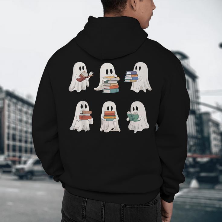 Ghost Reading Books Teacher Halloween Librarian Cute Boook Men's Hoodie Back Print, novelty gifts, funny gifts Ghost Reading Books Teacher Halloween Librarian Cute Boook Men's Hoodie Back Print, novelty gifts, funny gifts