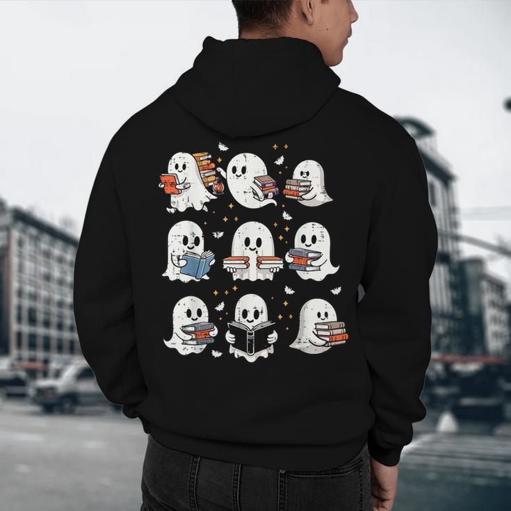 Ghosts With Books Library Halloween Men Women Kids Teacher Men's Hoodie Back Print, novelty gifts, funny gifts Ghosts With Books Library Halloween Men Women Kids Teacher Men's Hoodie Back Print, novelty gifts, funny gifts