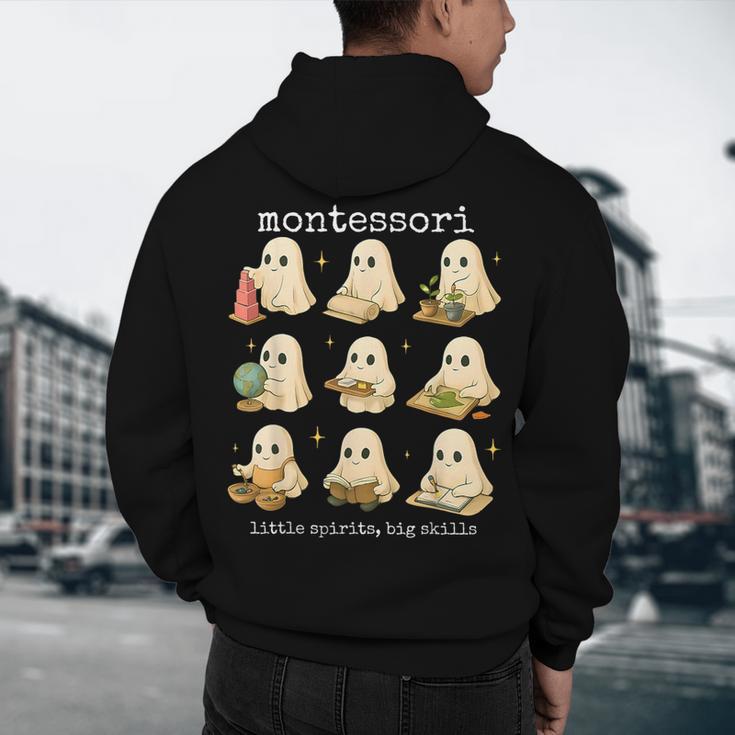 Ghosts Halloween Montessori Teacher Educator Costume Men's Hoodie Back Print, novelty gifts, funny gifts