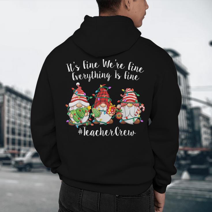 Gnome It's Fine I'm Fine Everything Is Fine Teacher Xmas Men's Hoodie Back Print, novelty gifts, funny gifts Gnome It's Fine I'm Fine Everything Is Fine Teacher Xmas Men's Hoodie Back Print, novelty gifts, funny gifts