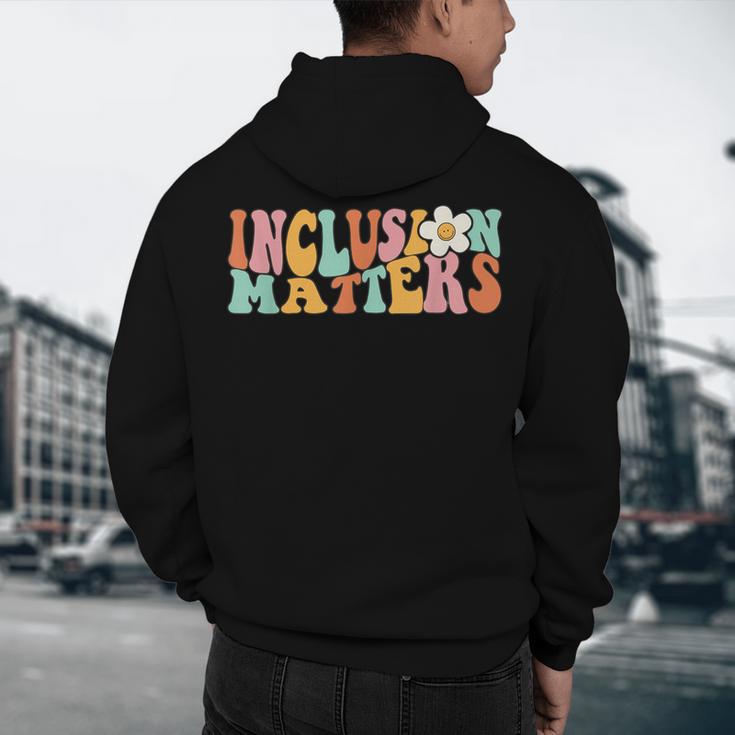 Gnoovy Vintage Inclusion Matters Special Education Teacher Men's Hoodie Back Print, novelty gifts, funny gifts Gnoovy Vintage Inclusion Matters Special Education Teacher Men's Hoodie Back Print, novelty gifts, funny gifts
