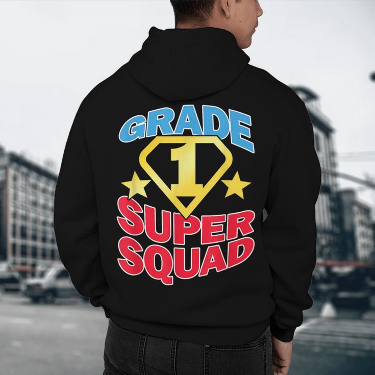 Grade 1 Super Squad Superhero Teacher Team Men's Hoodie Back Print, novelty gifts, funny gifts Grade 1 Super Squad Superhero Teacher Team Men's Hoodie Back Print, novelty gifts, funny gifts