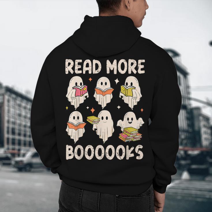 Groovy Halloween Ghost Read More Boooooks Librarian Teacher For Men Women Kids Men's Hoodie Back Print, novelty gifts, funny gifts Groovy Halloween Ghost Read More Boooooks Librarian Teacher For Men Women Kids Men's Hoodie Back Print, novelty gifts, funny gifts