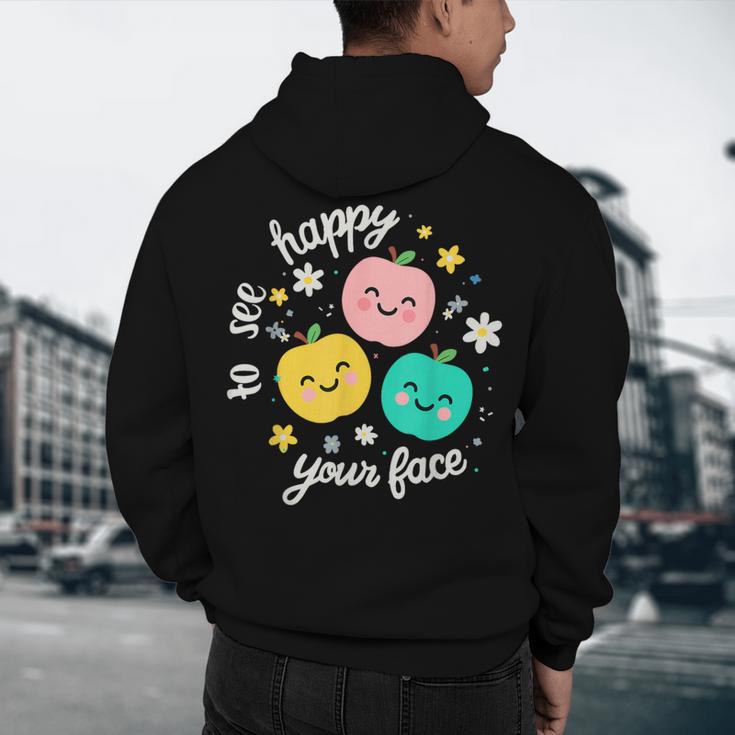 Groovy Happy To See Your Face Teacher School Appreciation Men's Hoodie Back Print, novelty gifts, funny gifts Groovy Happy To See Your Face Teacher School Appreciation Men's Hoodie Back Print, novelty gifts, funny gifts