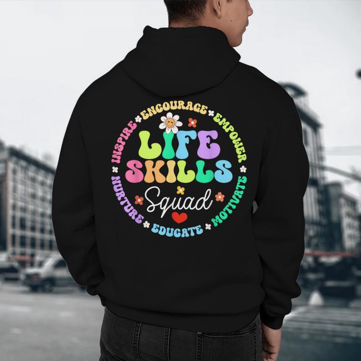 Groovy Life Skills Squad Teacher Special Ed SPED Team Crew Men's Hoodie Back Print, novelty gifts, funny gifts Groovy Life Skills Squad Teacher Special Ed SPED Team Crew Men's Hoodie Back Print, novelty gifts, funny gifts