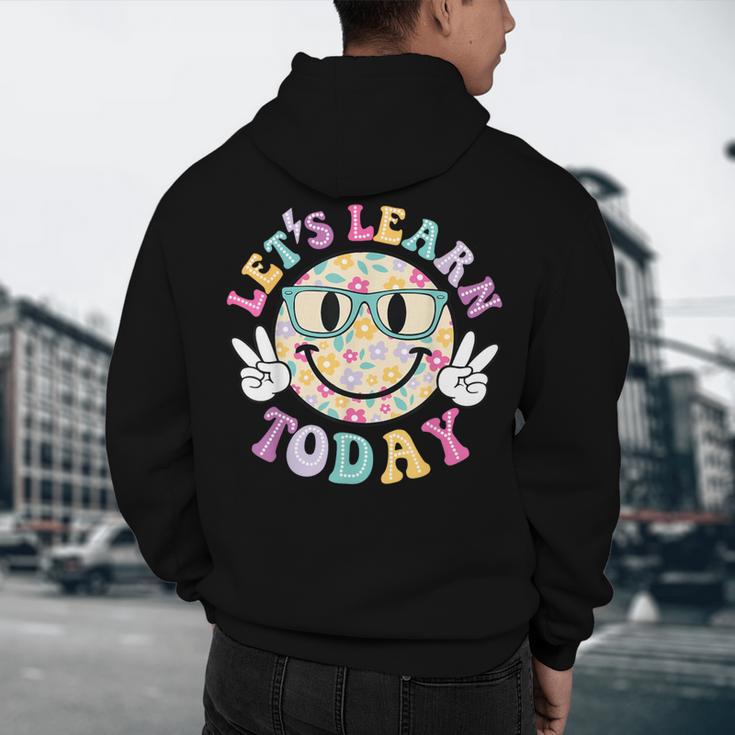Groovy Retro Lets Learn Today Teacher Student Back To School Men's Hoodie Back Print, novelty gifts, funny gifts Groovy Retro Lets Learn Today Teacher Student Back To School Men's Hoodie Back Print, novelty gifts, funny gifts