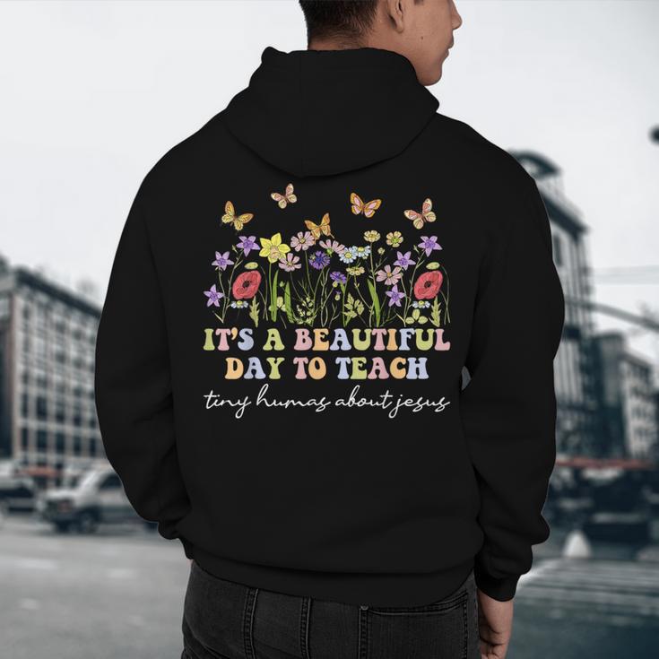 Groovy I Teach Tiny Humans About Jesus Christian Teacher Men's Hoodie Back Print, novelty gifts, funny gifts Groovy I Teach Tiny Humans About Jesus Christian Teacher Men's Hoodie Back Print, novelty gifts, funny gifts