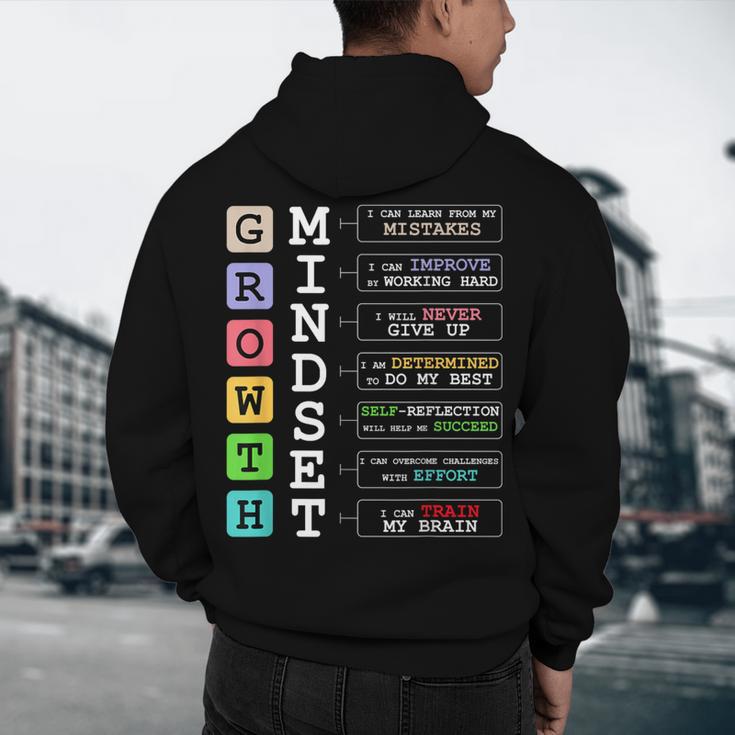 Growth Mindset Shirt Positive School Classroom Teacher Men's Hoodie Back Print, novelty gifts, funny gifts