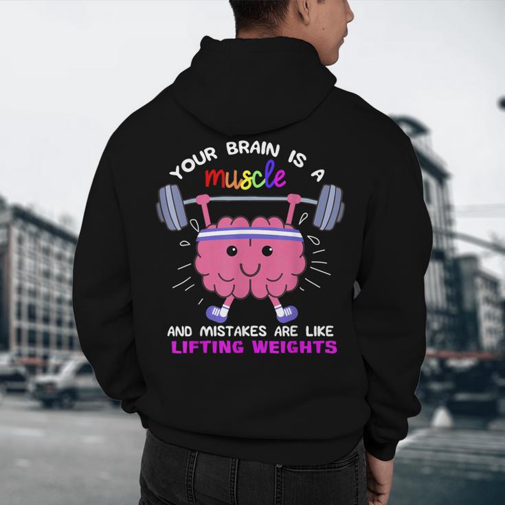Growth Mindset Teacher Shirt Inspirational Shirts Men's Hoodie Back Print, novelty gifts, funny gifts