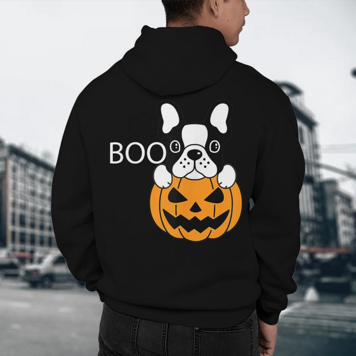 The Halloween Boston Terrier Men's Hoodie Back Print, novelty gifts, funny gifts