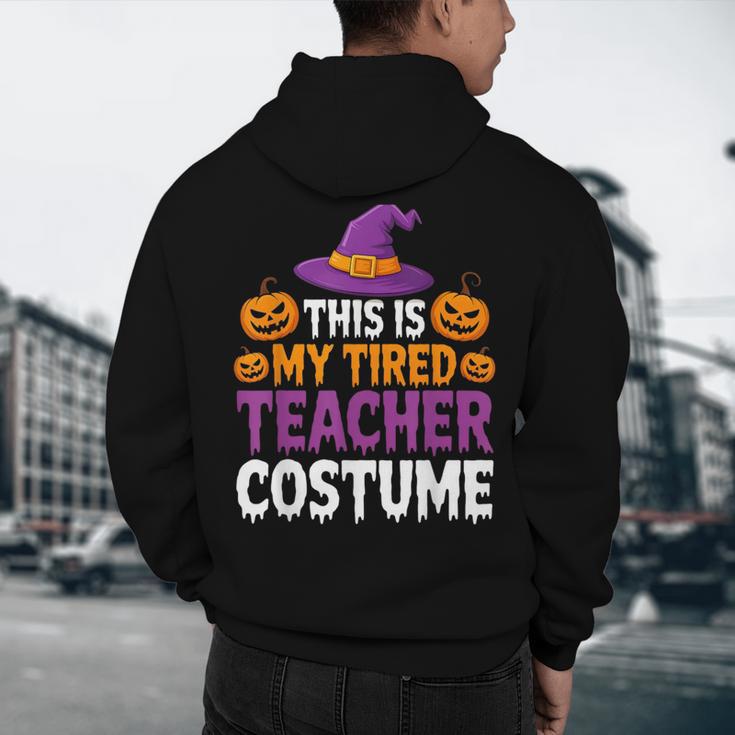 Halloween Costumes For Teachers Tired Teacher Costume Tee Men's Hoodie Back Print, novelty gifts, funny gifts