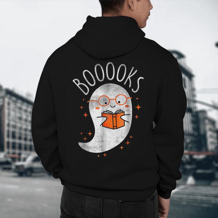 Halloween Cute Ghost Book Reading Teacher Men's Hoodie Back Print, novelty gifts, funny gifts Halloween Cute Ghost Book Reading Teacher Men's Hoodie Back Print, novelty gifts, funny gifts