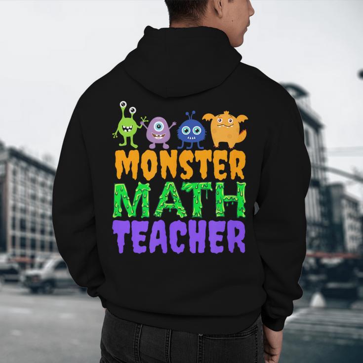 Halloween Monster Math Teacher Men Women Men's Hoodie Back Print, novelty gifts, funny gifts Halloween Monster Math Teacher Men Women Men's Hoodie Back Print, novelty gifts, funny gifts
