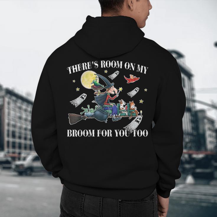 Halloween There's Room On My Broom For You Too Teacher Men's Hoodie Back Print, novelty gifts, funny gifts