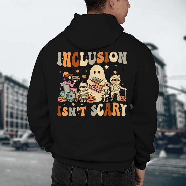 Halloween SLP Sped Teacher Groovy Inclusion Isn't Scary Men's Hoodie Back Print, novelty gifts, funny gifts Halloween SLP Sped Teacher Groovy Inclusion Isn't Scary Men's Hoodie Back Print, novelty gifts, funny gifts