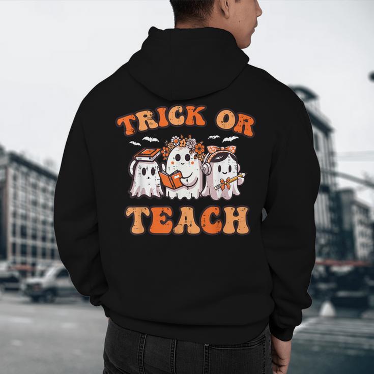 Halloween Teacher Ghosts Trick Or Teach Retro Costume Women Men's Hoodie Back Print, novelty gifts, funny gifts Halloween Teacher Ghosts Trick Or Teach Retro Costume Women Men's Hoodie Back Print, novelty gifts, funny gifts