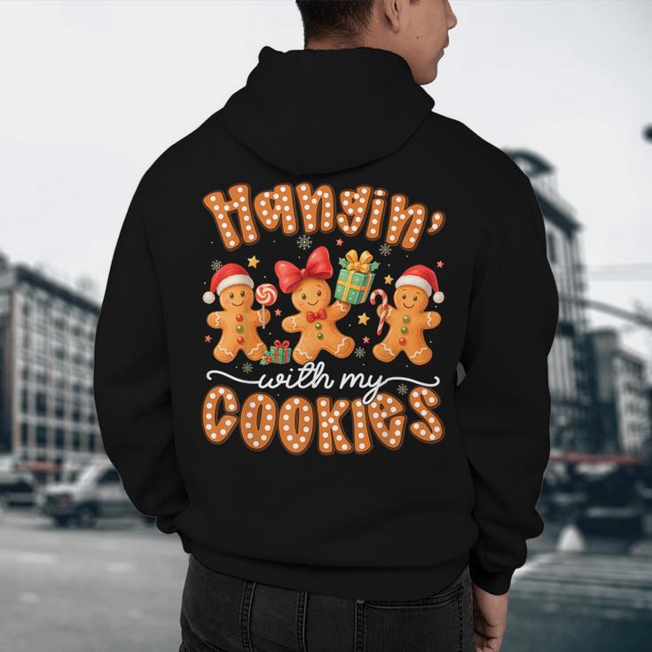 Hangin With My Cookies Gingerbread Men Women Xmas Teacher Men's Hoodie Back Print, novelty gifts, funny gifts