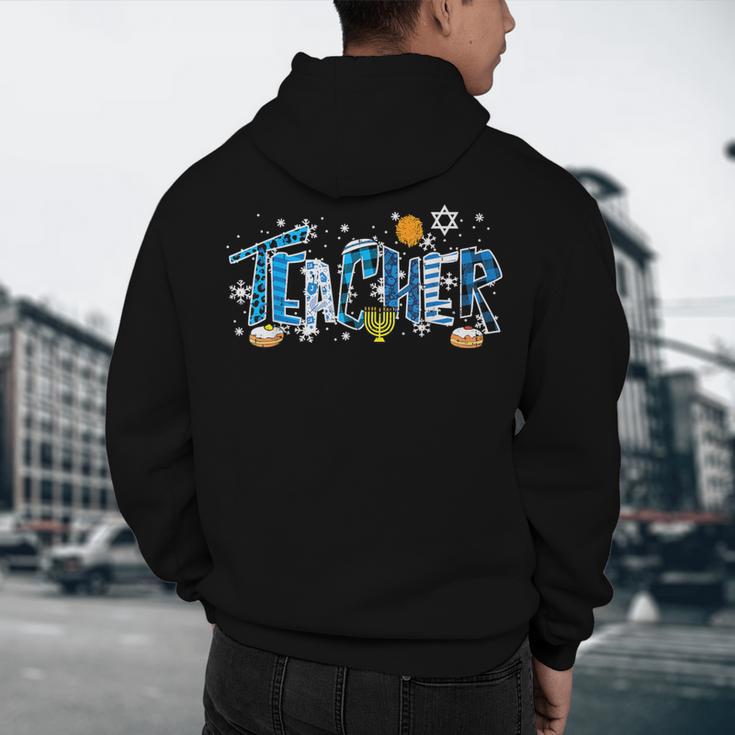 Hanukkah Leopard Plaid Teacher Chanukah Jewish Women Men Men's Hoodie Back Print, novelty gifts, funny gifts Hanukkah Leopard Plaid Teacher Chanukah Jewish Women Men Men's Hoodie Back Print, novelty gifts, funny gifts