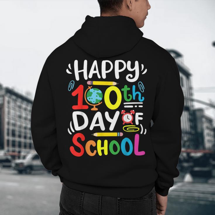 Happy 100th Day Of School 100 Days Of School Teacher Student Men's Hoodie Back Print, novelty gifts, funny gifts Happy 100th Day Of School 100 Days Of School Teacher Student Men's Hoodie Back Print, novelty gifts, funny gifts