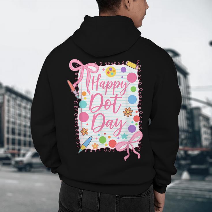 Happy Dot Day Bow Coquette For Teacher Girls Men's Hoodie Back Print, novelty gifts, funny gifts Happy Dot Day Bow Coquette For Teacher Girls Men's Hoodie Back Print, novelty gifts, funny gifts