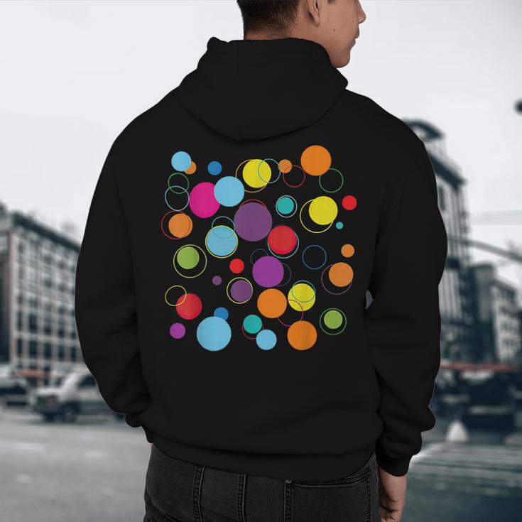 Happy Dot Day Colorful Polka Dot Art Teacher Student Kids Men's Hoodie Back Print, novelty gifts, funny gifts