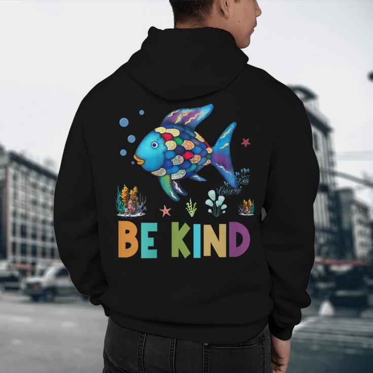 Happy First Day Of School Fish Rainbows Teacher Be Kind Men's Hoodie Back Print, novelty gifts, funny gifts Happy First Day Of School Fish Rainbows Teacher Be Kind Men's Hoodie Back Print, novelty gifts, funny gifts