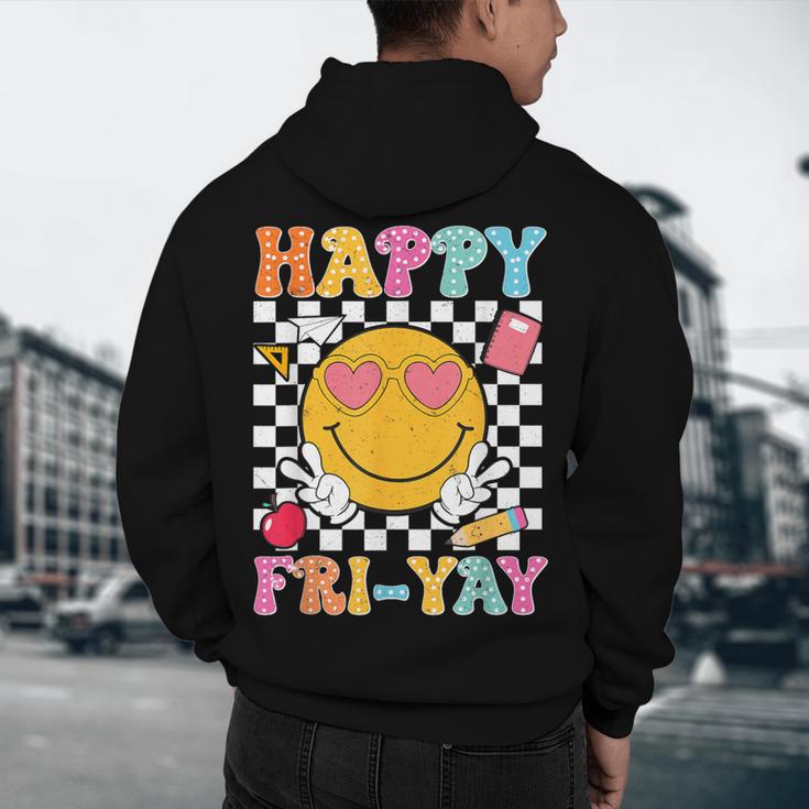 Happy Fri-Yay Groovy Teacher Friday Weekend Fri Yay Men's Hoodie Back Print, novelty gifts, funny gifts Happy Fri-Yay Groovy Teacher Friday Weekend Fri Yay Men's Hoodie Back Print, novelty gifts, funny gifts
