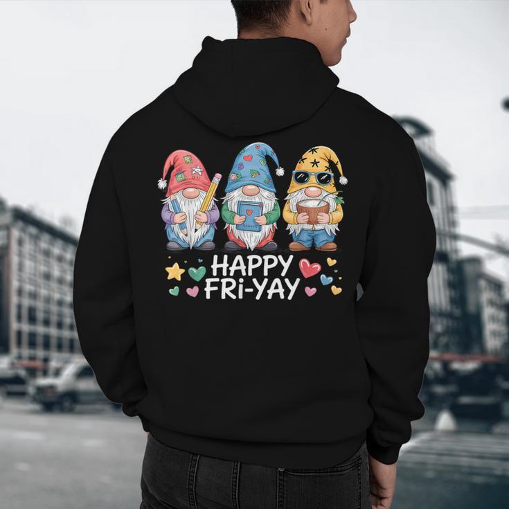Happy Fri-Yay Teacher Fry Yay Friday Weekend Fri-Yay Men's Hoodie Back Print, novelty gifts, funny gifts