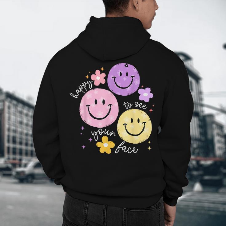 Happy To See Your Face Teacher Flower Back To School Men's Hoodie Back Print, novelty gifts, funny gifts Happy To See Your Face Teacher Flower Back To School Men's Hoodie Back Print, novelty gifts, funny gifts