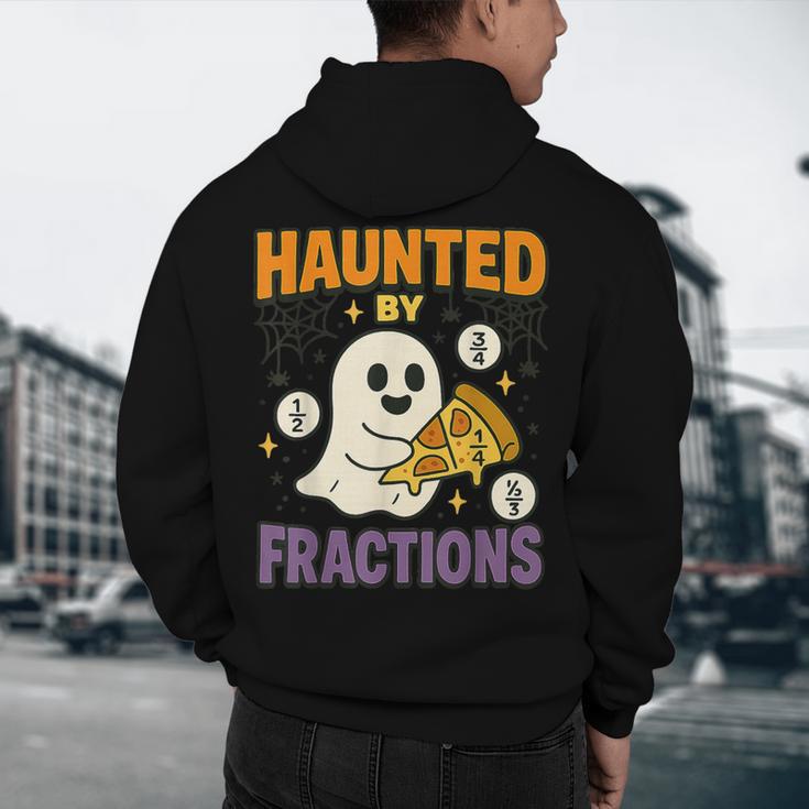 Haunted By Fractions Math Halloween Teacher Men's Hoodie Back Print, novelty gifts, funny gifts