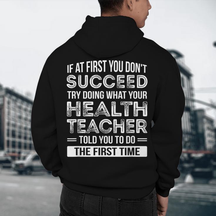 Health Teacher Tshirt Appreciation For Men Women Men's Hoodie Back Print, novelty gifts, funny gifts