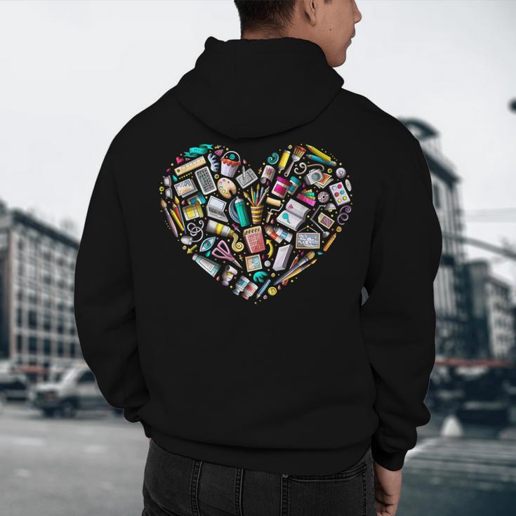 Heart Shape Art Teacher And Painting Sketching Artist Men's Hoodie Back Print, novelty gifts, funny gifts Heart Shape Art Teacher And Painting Sketching Artist Men's Hoodie Back Print, novelty gifts, funny gifts