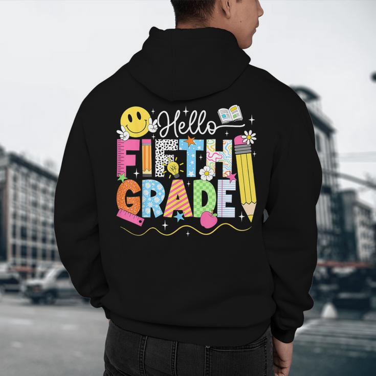Hello Fifth Grade Team 5th Grade Back To School Teacher Kids Men's Hoodie Back Print, novelty gifts, funny gifts Hello Fifth Grade Team 5th Grade Back To School Teacher Kids Men's Hoodie Back Print, novelty gifts, funny gifts