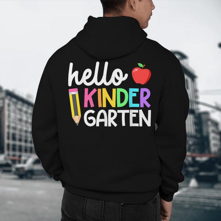 Hello Kindergarten Team Kinder Back To School Teacher Kids Men's Hoodie Back Print, novelty gifts, funny gifts Hello Kindergarten Team Kinder Back To School Teacher Kids Men's Hoodie Back Print, novelty gifts, funny gifts