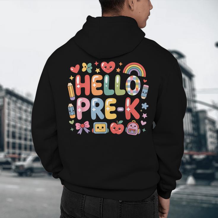 Hello Pre-K Back To School Teacher Student Fun Graphic Tee Men's Hoodie Back Print, novelty gifts, funny gifts Hello Pre-K Back To School Teacher Student Fun Graphic Tee Men's Hoodie Back Print, novelty gifts, funny gifts