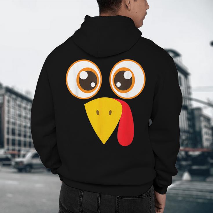 Hilarious Turkey Halloween Thanksgiving Teacher Nurse Men's Hoodie Back Print, novelty gifts, funny gifts
