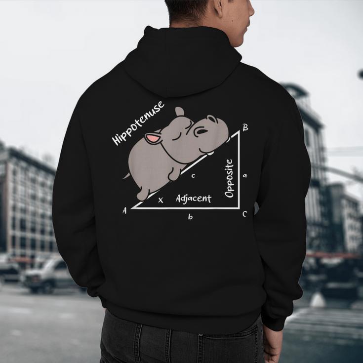 Hippotenuse Hippo Angle Function Hypotenuse Math Teacher Men's Hoodie Back Print, novelty gifts, funny gifts Hippotenuse Hippo Angle Function Hypotenuse Math Teacher Men's Hoodie Back Print, novelty gifts, funny gifts