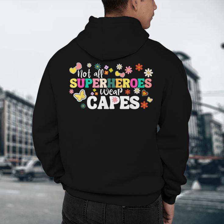 Hot All Superheroes Wear Capes Cute Teacher End Of School Men's Hoodie Back Print, novelty gifts, funny gifts