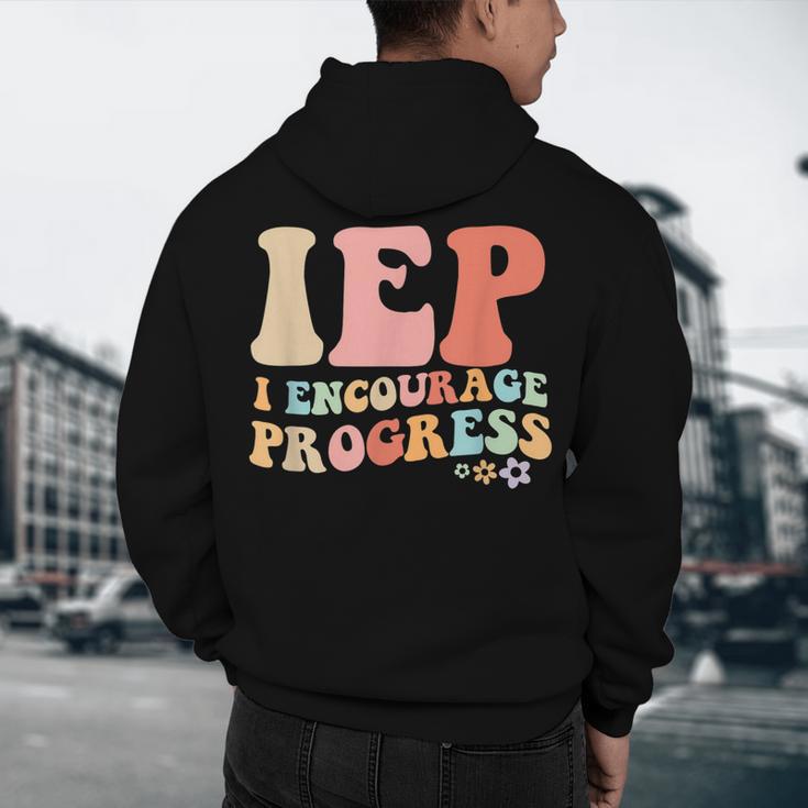 IEP I Encourage Progress Special Education Teacher Graphics Men's Hoodie Back Print, novelty gifts, funny gifts
