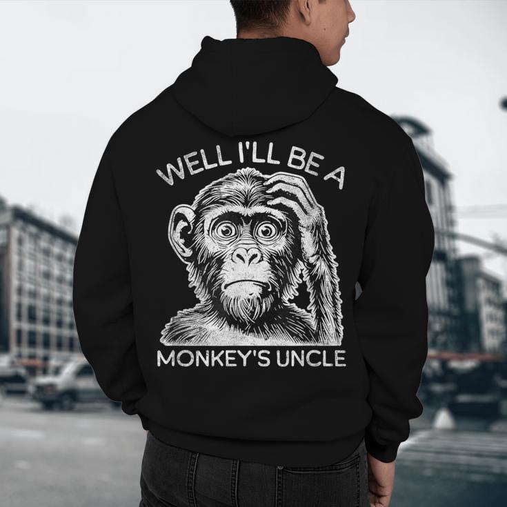 Well I'Ll Be a Monkey's Uncle Teacher And Student Men's Hoodie Back Print, novelty gifts, funny gifts Well I'Ll Be a Monkey's Uncle Teacher And Student Men's Hoodie Back Print, novelty gifts, funny gifts