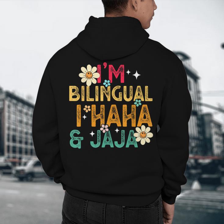 I’m Bilingual I Haha And Jaja Spanish Teacher Bilingual For Men Women Girls Kids Men's Hoodie Back Print, novelty gifts, funny gifts