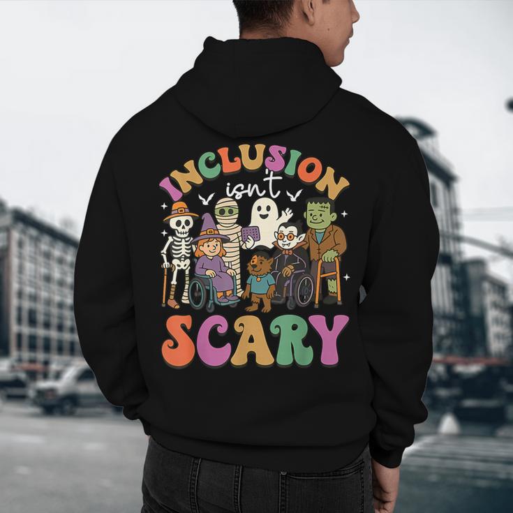 Inclusion Isn't Scary Ghost Mummy Halloween SLP Sped Teacher Men's Hoodie Back Print, novelty gifts, funny gifts