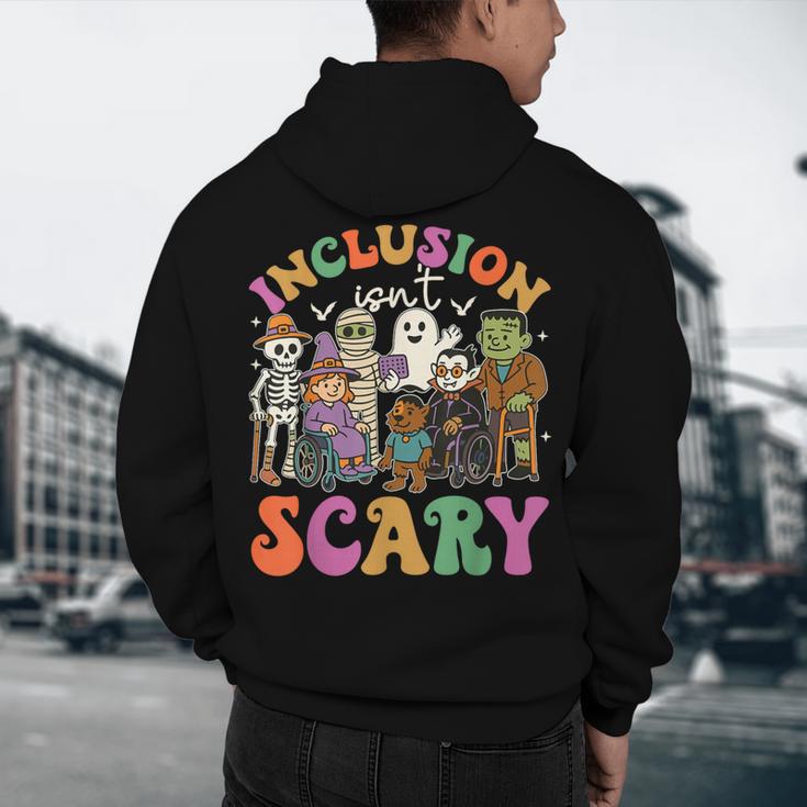Inclusion Isnt Scary Halloween Skeleton Ghost Sped Teacher Men's Hoodie Back Print, novelty gifts, funny gifts Inclusion Isnt Scary Halloween Skeleton Ghost Sped Teacher Men's Hoodie Back Print, novelty gifts, funny gifts