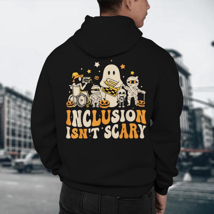 Inclusion Isn't Scary Mummy Boo Ghost Halloween SLP Teacher Men's Hoodie Back Print, novelty gifts, funny gifts Inclusion Isn't Scary Mummy Boo Ghost Halloween SLP Teacher Men's Hoodie Back Print, novelty gifts, funny gifts